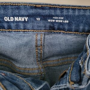 Old Navy Wow Wide Leg High-Rise Jeans in Blue